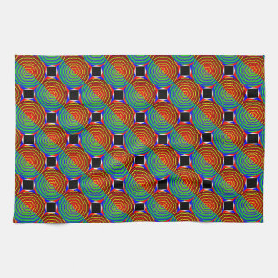 Digital Sunset by Kenneth Yoncich Tea Towel