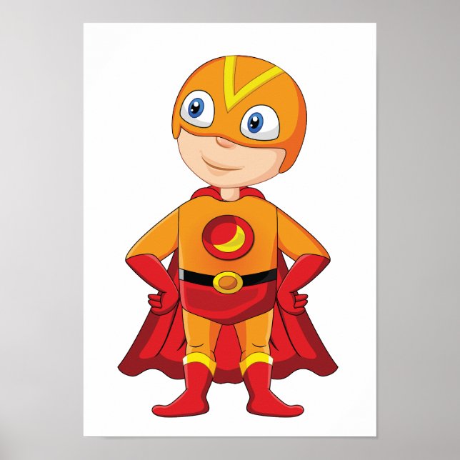 Digital Superhero Poster & Sticker Printable (Front)