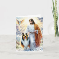Digital Sympathy for Dog Loss-Jesus with Collie 