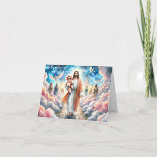 Digital Sympathy for Dog Loss-Jesus with Poodle Card