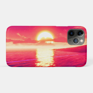 Digital Synthwave Sunset Sea Reflection Case-Mate iPhone Case