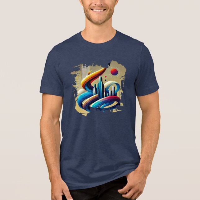 Digital T-Shirt - Urban Graffiti Tri-Blend Shirt (Front)