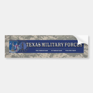 digital, texas military forces bumper sticker