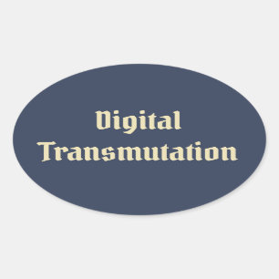 Digital Transmutation Oval Sticker
