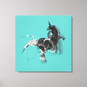 Digital Unicorn Canvas Print