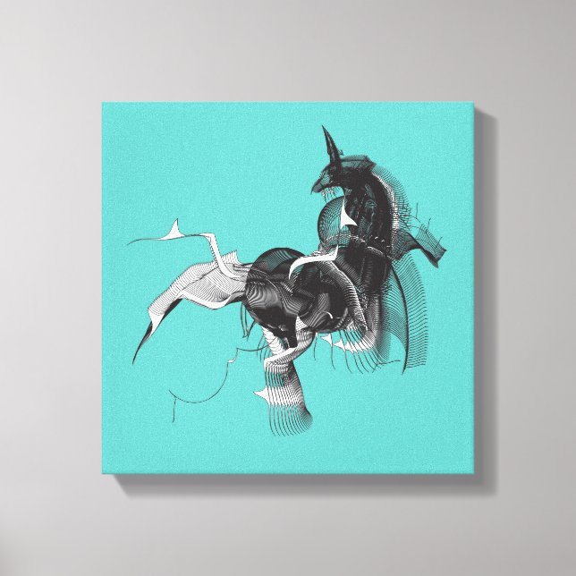Digital Unicorn Canvas Print (Front)