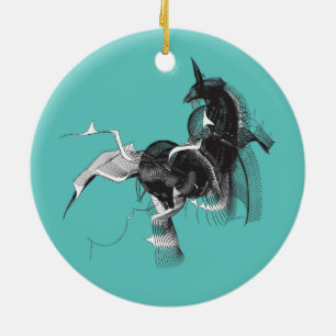 Digital Unicorn Ceramic Tree Decoration