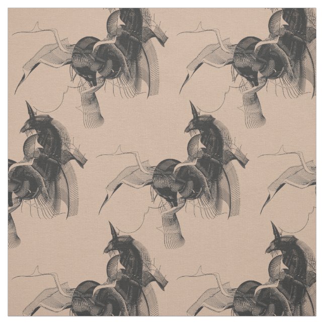 Digital Unicorn Figure - Custom background colour Fabric (Swatch)