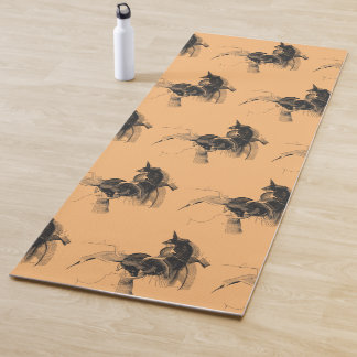 Digital Unicorn Figure - Custom Background Colour Yoga Mat