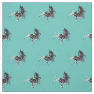 Digital Unicorn Figure Pattern Fabric