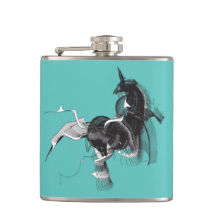 Digital Unicorn Hip Flask