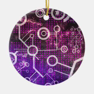 Digital Universe Ceramic Tree Decoration