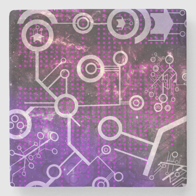 Digital Universe Stone Coaster (Front)