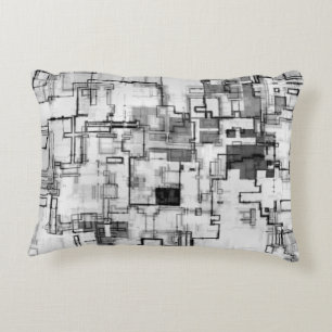 Digital Urban Circuit Design Decorative Cushion