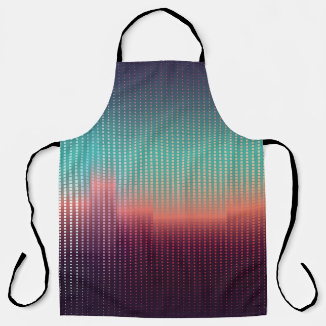 Digital urban landscape, colourful squares. apron (Front)