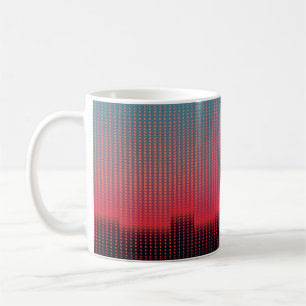 Digital Urban Squares: Futuristic Blur. Coffee Mug