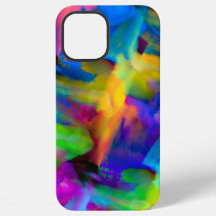 Digital very coloured brush strokes smudges