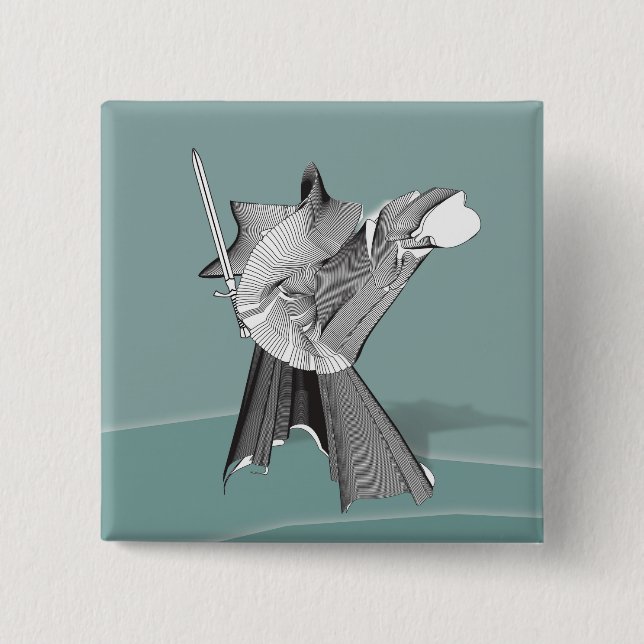 Digital Warrior 15 Cm Square Badge (Front)