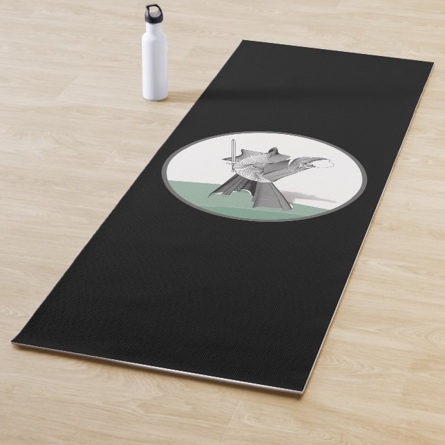 Digital Warrior - Custom Background Colour Yoga Mat (In Situ)