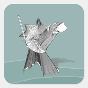 Digital Warrior Square Sticker