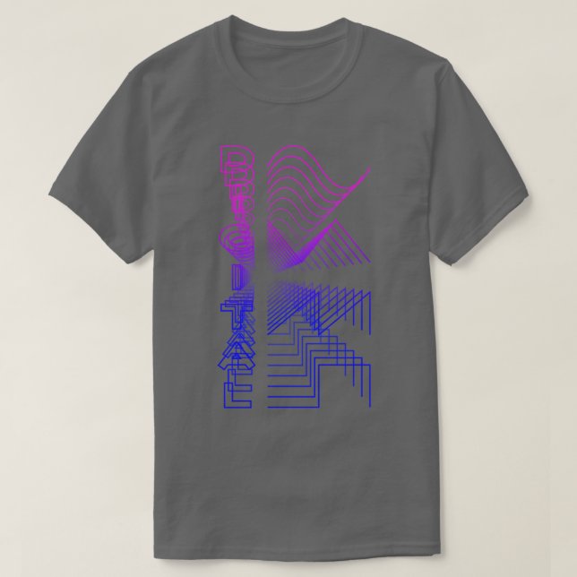 Digital Waveform Audio Analogue Design Modular Gif T-Shirt (Design Front)