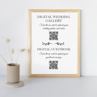 digital wedding album&guestbook qr code trendy