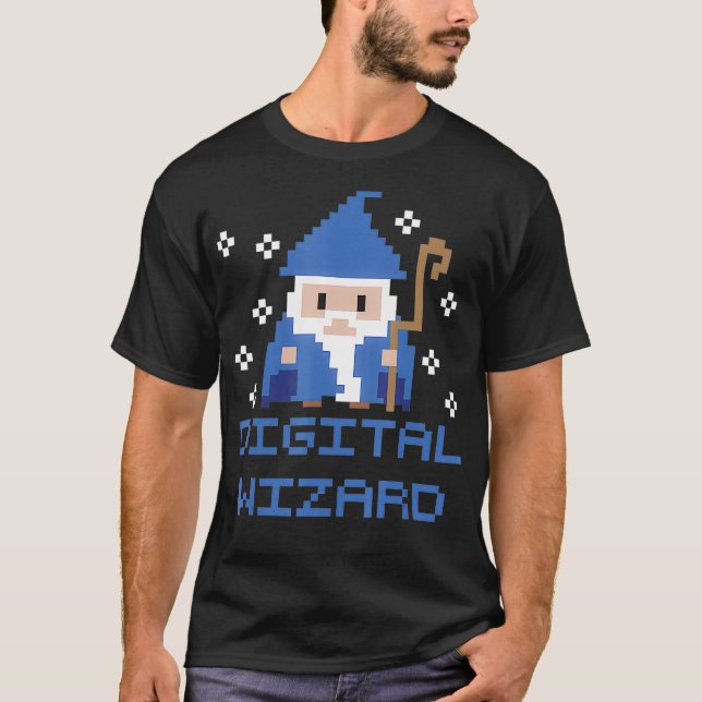 Digital Wizard Funny IT Tech Support Computer Game T-Shirt (Front)