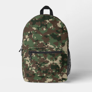 Digital Woodland Camouflage Pattern Printed Backpack