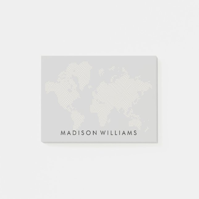 Digital World Map Post-it Notes (Front)