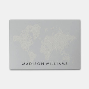 Digital World Map Post-it Notes