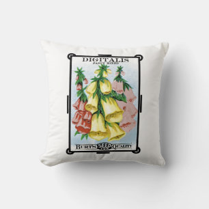 Digitalis Seed Packet Label Cushion