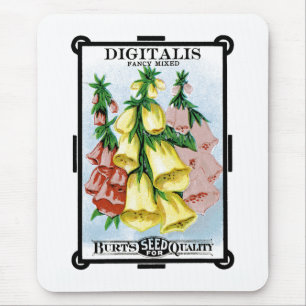 Digitalis Seed Packet Label Mouse Pad