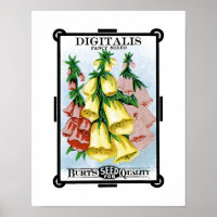 Digitalis Seed Packet Label