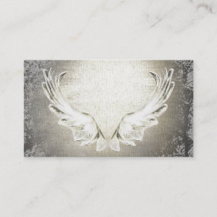 Digitally Drawn Angel Wings Business Cards
