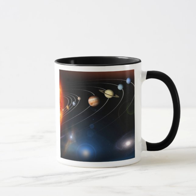 Digitally generated image of our solar system mug (Right)