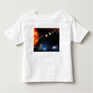 Digitally generated image of our solar system toddler T-Shirt