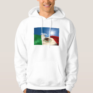Digitally Generated Mexico Flag Rippling Hoodie