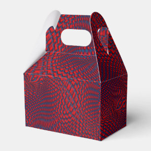 Digitally modified jute style looks slanted puffy favour box