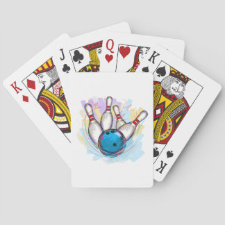 Digitally painted Bowling Design Playing Cards