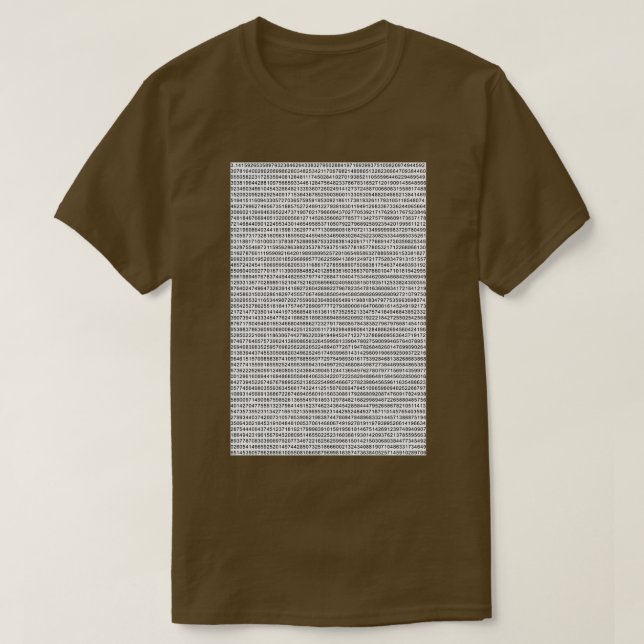 digits of Pi T-Shirt (Design Front)