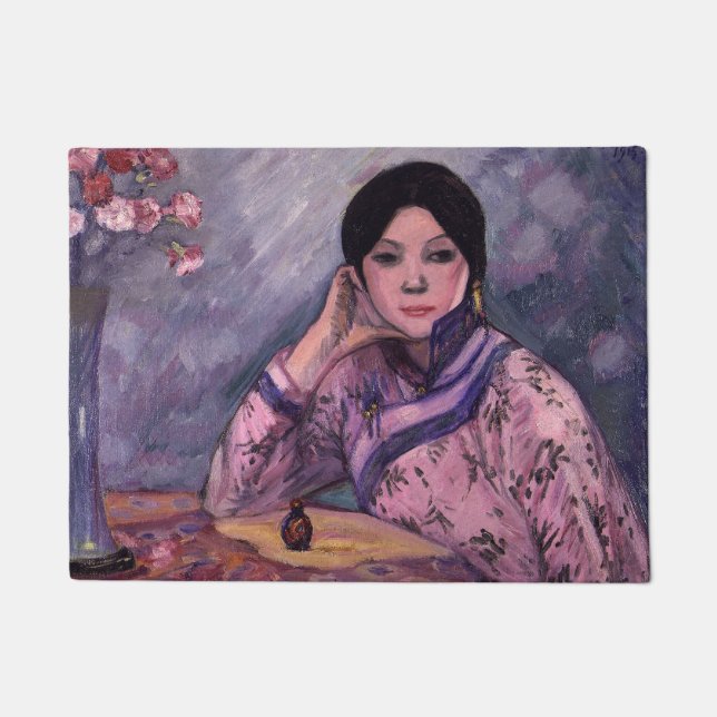 Dignified Japanese Lady with a Perfume Bottle Doormat (Front)