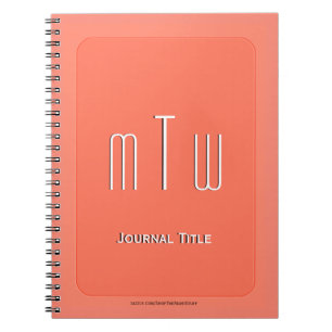 Dignified Monogram - Guava Pink Spiral Notebook