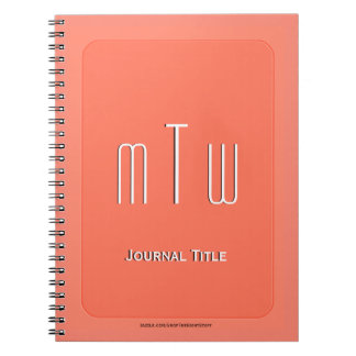 Dignified Monogram - Guava Pink Spiral Notebook