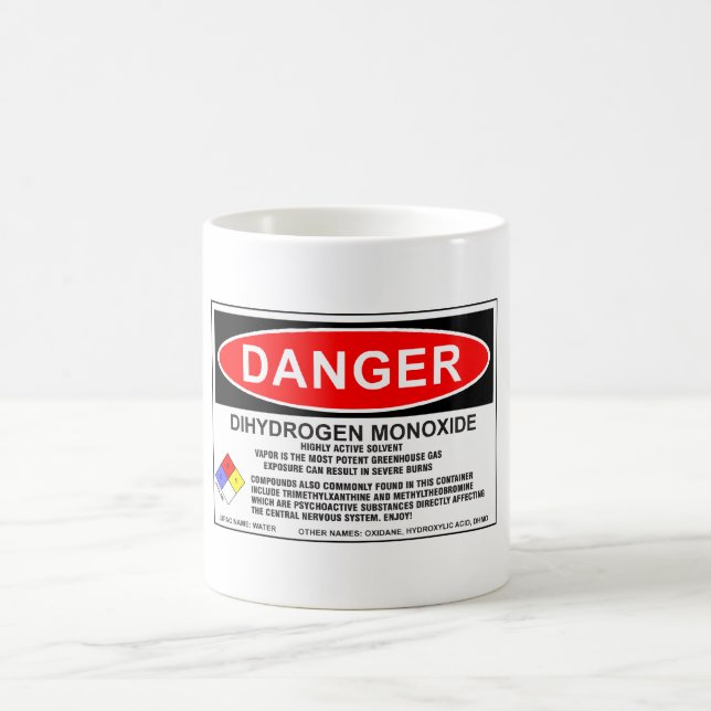 Dihydrogen Monoxide mug 1 (Center)