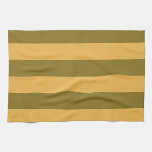 Dijon and Zest Striped Pattern Tea Towel