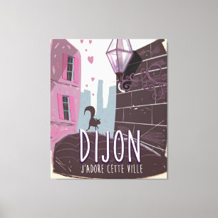 Dijon France vintage travel poster Canvas Print