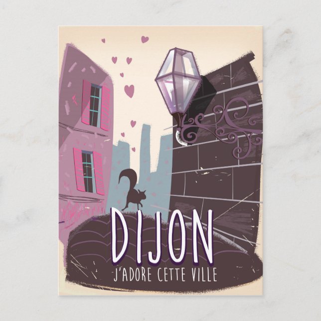 Dijon France vintage travel poster Postcard (Front)