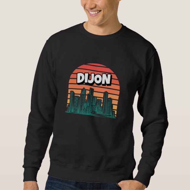 Dijon Retro France Vintage French Traveling Travel Sweatshirt (Front)