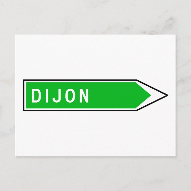Dijon, Road Sign, France Postcard (Front)