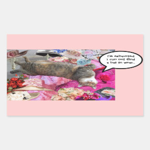 Dilemma of Princess Tatus Cat Rectangular Sticker